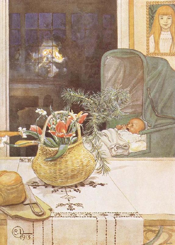 Carl Larsson Gunlog without her Mama